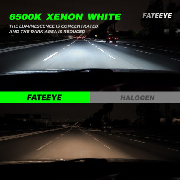 Żarówka LED Fateeye A700-F10-H7 oferuje światło 6500K biały xenon
