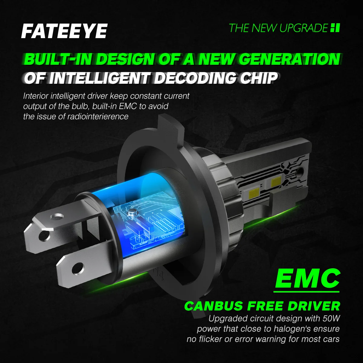 Żarówki LED H4 FateEye A700-F1-H4 - obrazek 8