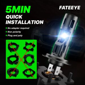 Żarówki H7 LED Fateeye A700-F2-H7 nie wymagają adapterów do instalacji.