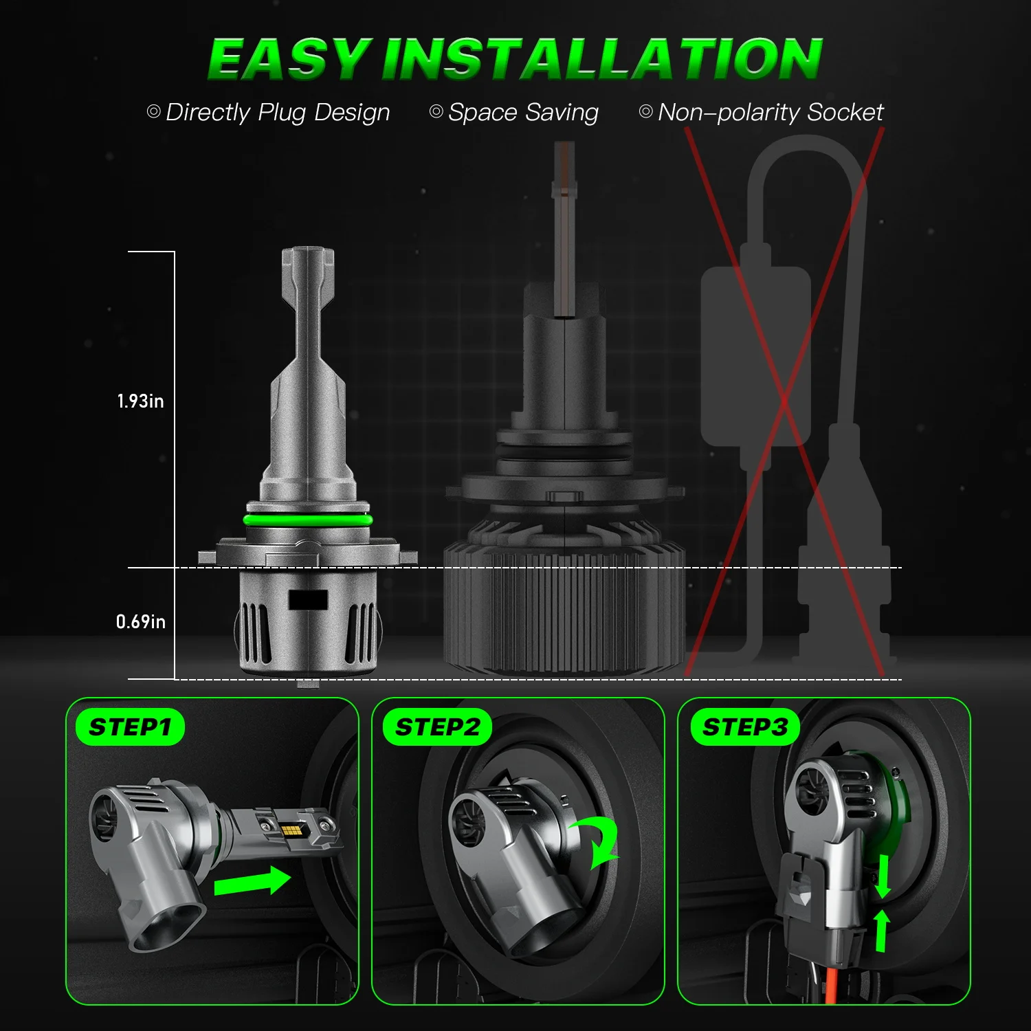 Żarówki LED HB4 FateEye A700-F11-9006 - obrazek 3