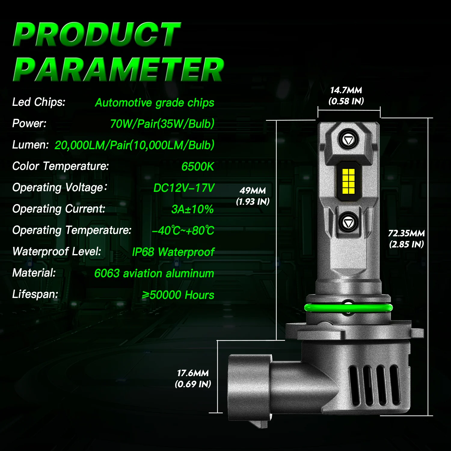 Żarówki LED HB4 FateEye A700-F11-9006 - obrazek 5