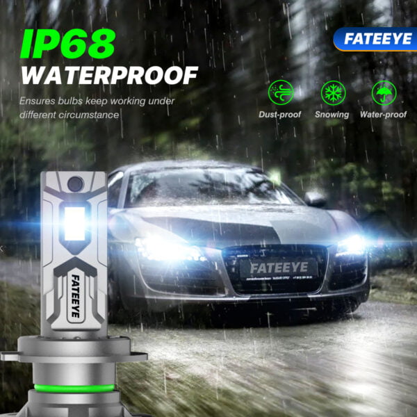 Żarówki LED H7 FateEye A700-F9S-H7 - wodoodporność IP68