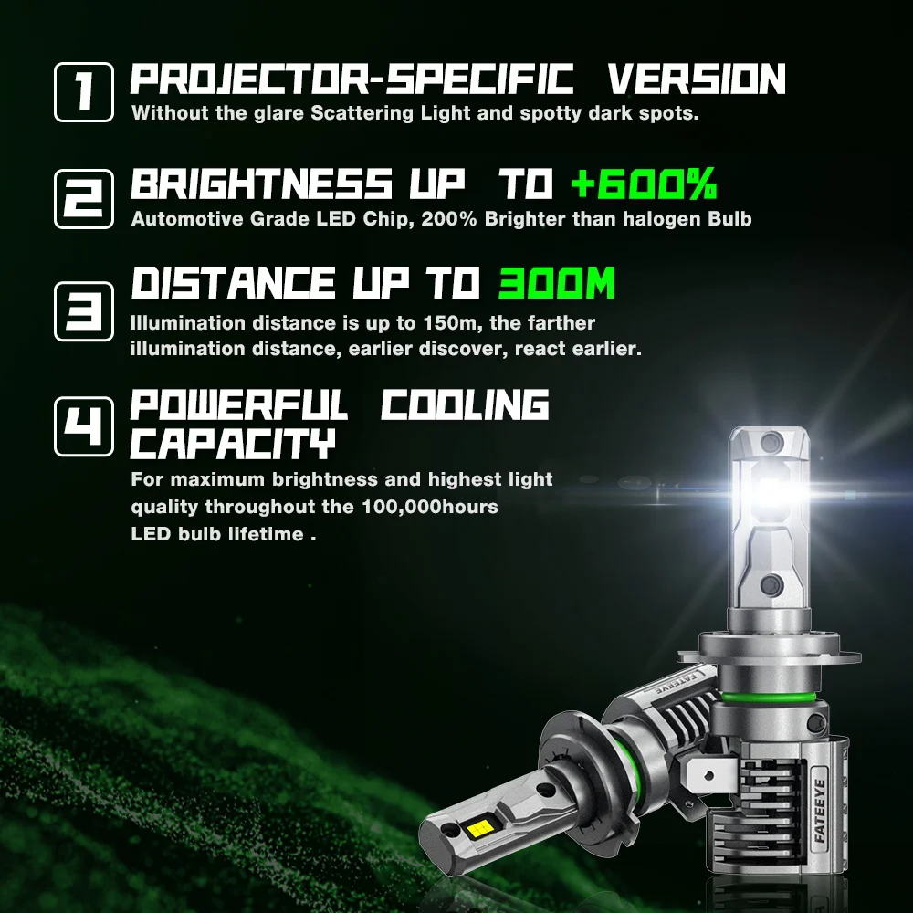 Żarówki LED H7 FateEye A700-F5-H7 - obrazek 2