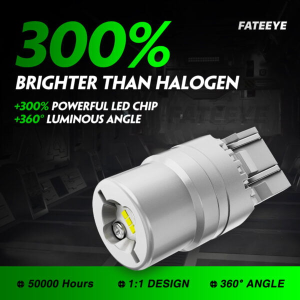 Żarówki LED FateEye W21W T20 białe A700-SL2-7440W - 300% jaśniejsze niż halogenowe