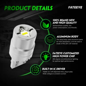 Żarówki LED FateEye W21W T20 białe A700-SL2-7440W - szczegóły produktu