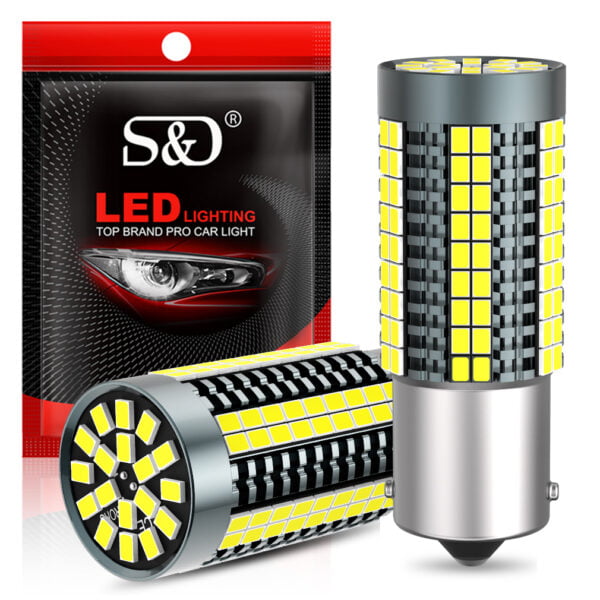 SD XSTORM LED BAU15s PY21W A2118 pomarańczowe w opakowaniu