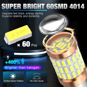 LED S&D XSTORM BAU15s PY21W A2243 w kolorze pomarańczowym super jasne 60 SMD 4014