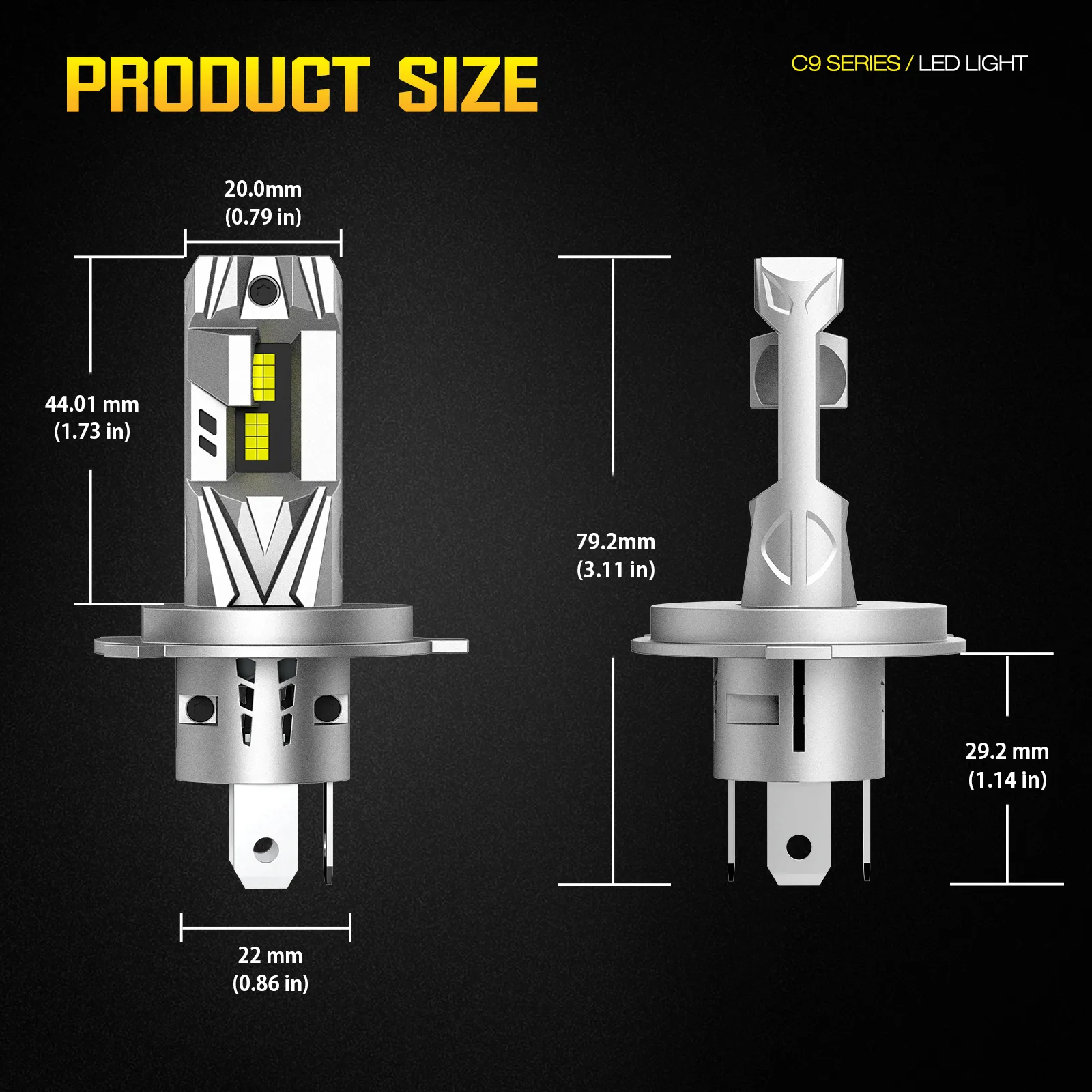 Żarówki LED H4 CyberBeam A700-C9-H4 - obrazek 2