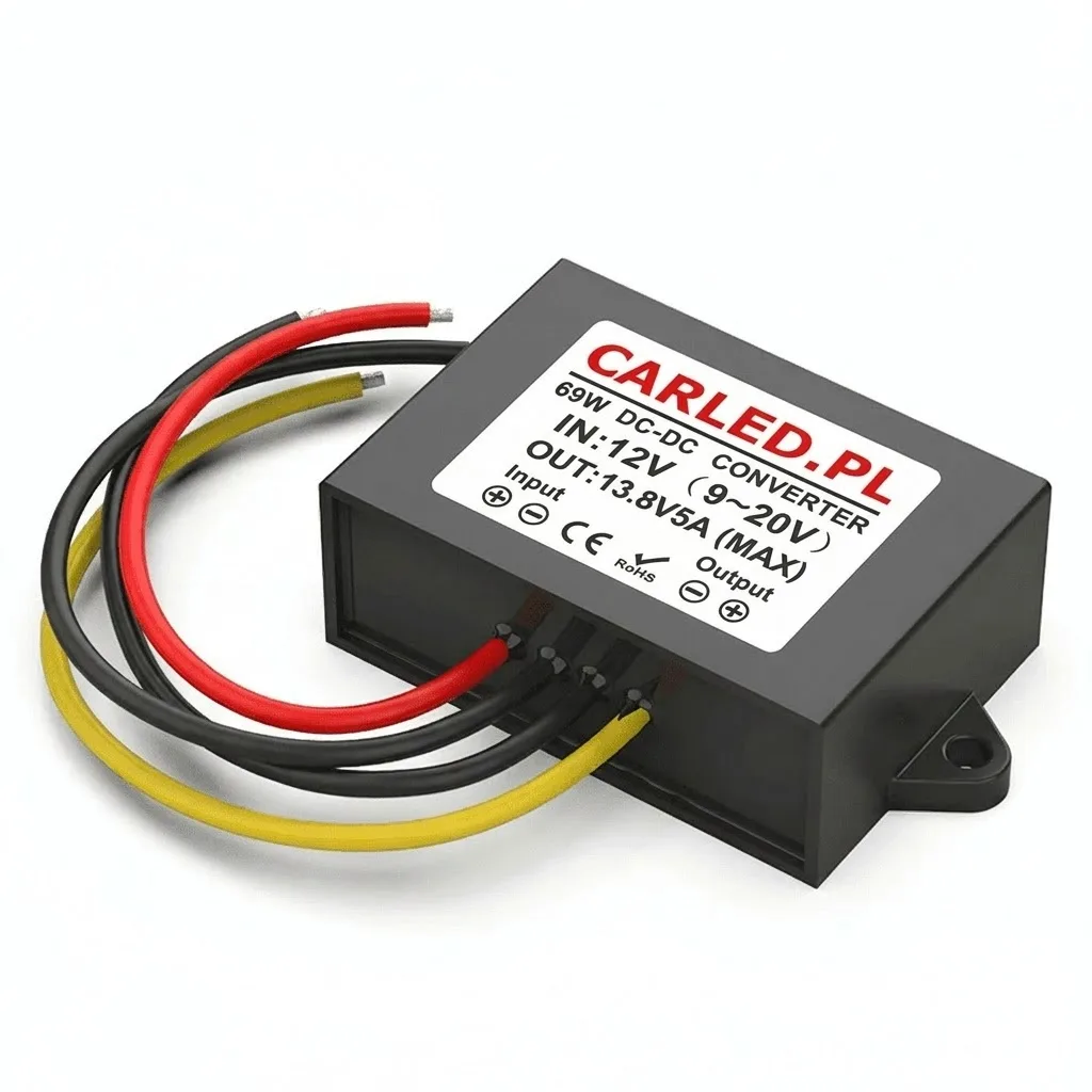 Stabilizator napięcia 12V (9V-20V) na 13.8V 5A 69W step-up/step-down (buck-boost)